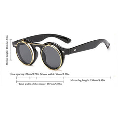 Steampunk Top Bar Sunglasses Retro Vintage UV400 Metal Sun Shades