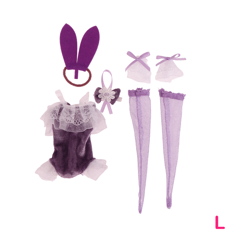 Doll Clothes Sexy Bunny Dress Headband Stockings Party Uniform