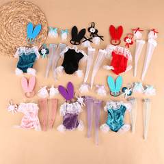 Doll Clothes Sexy Bunny Dress Headband Stockings Party Uniform