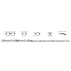 Y2K Jelly Round Rivet Clear Lens Computer Glasses