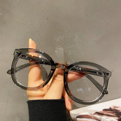 Y2K Jelly Round Rivet Clear Lens Computer Glasses