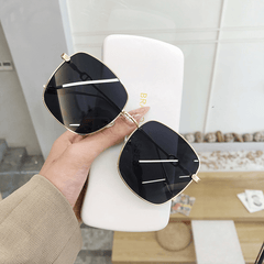 Gradient Square Sunglasses Anti Glare UV400 Sun Shades Metal Glasses