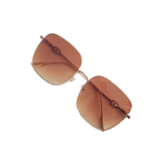Gradient Square Sunglasses Anti Glare UV400 Sun Shades Metal Glasses
