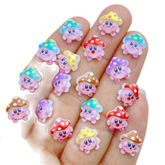10pcs Colored Mushroom Nail Rhinestones Glitter Art Jewelry