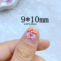 10pcs Colored Mushroom Nail Rhinestones Glitter Art Jewelry