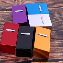 Automatic Flip Aluminum Alloy Cigarette Box Metal Cigarette Case