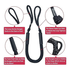 2pcs 121 Boat Bungee Dock Lines Protect Watercraft No Damage