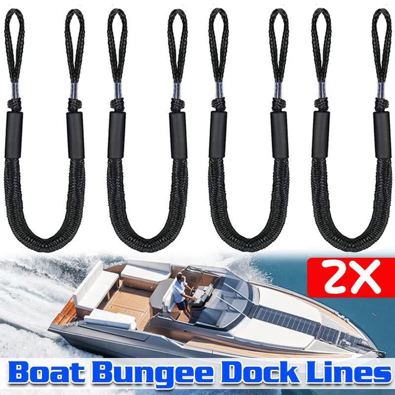 2pcs 121 Boat Bungee Dock Lines Protect Watercraft No Damage