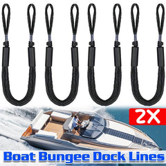 2pcs 121 Boat Bungee Dock Lines Protect Watercraft No Damage