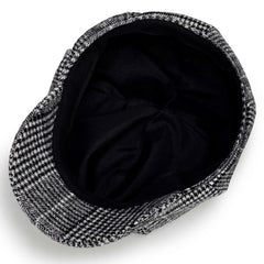 Classic Plaid Pattern Beret Lightweight Newsboy Hat Vintage