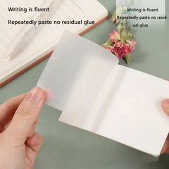 50 Sheets Transparent Sticky Notes Waterproof & Minimalist