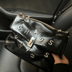 Rhinestone Letter Studded Crossbody Bag