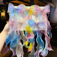 Mesh Bow Headdress Hair Clip for Girls Hair Accessories