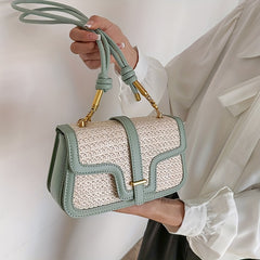 Straw Woven Crossbody Bag Beach Shoulder Handbag & Purse