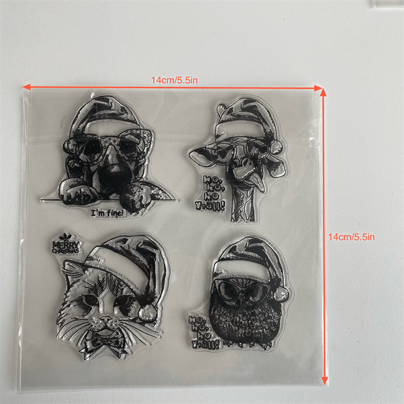 1pc Dog Cat Owl Giraffe Silicone Stamp for DIY Scrapbooking