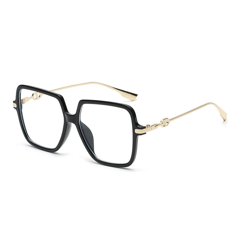 Light Blocking Glasses TR90 Square Clear Lens Anti Eyestrain Glasses