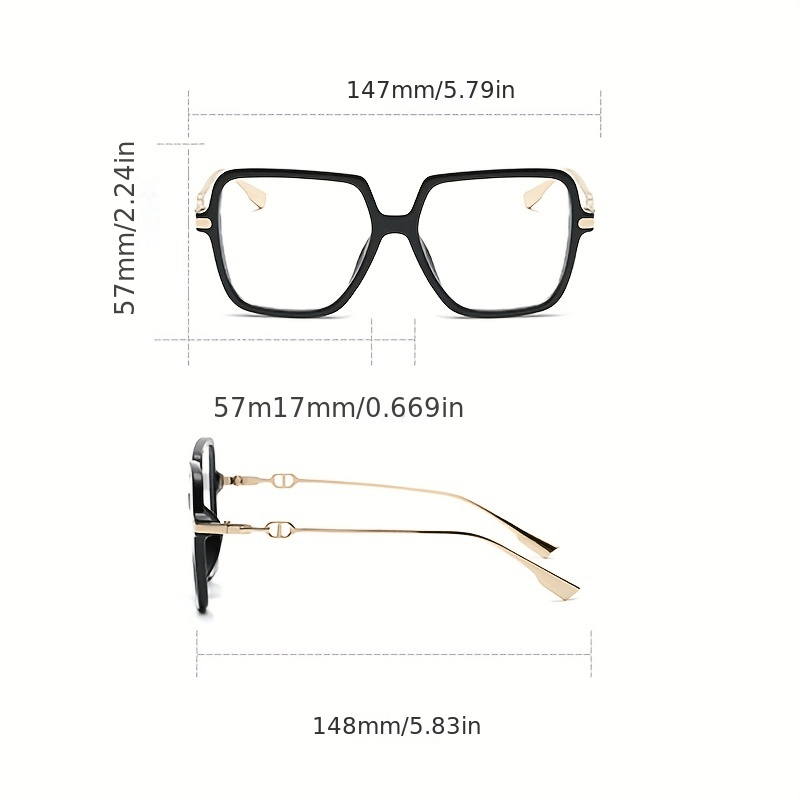 Light Blocking Glasses TR90 Square Clear Lens Anti Eyestrain Glasses