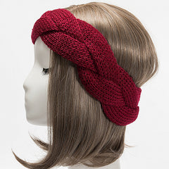 Braided Knit Headband Windproof Ear Protection Hair Band Soft Elastic Headband