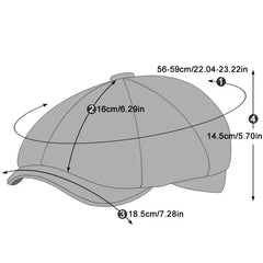 Casual Newsboy Hat Lightweight Beret Vintage Painter Cap Octagonal Hats