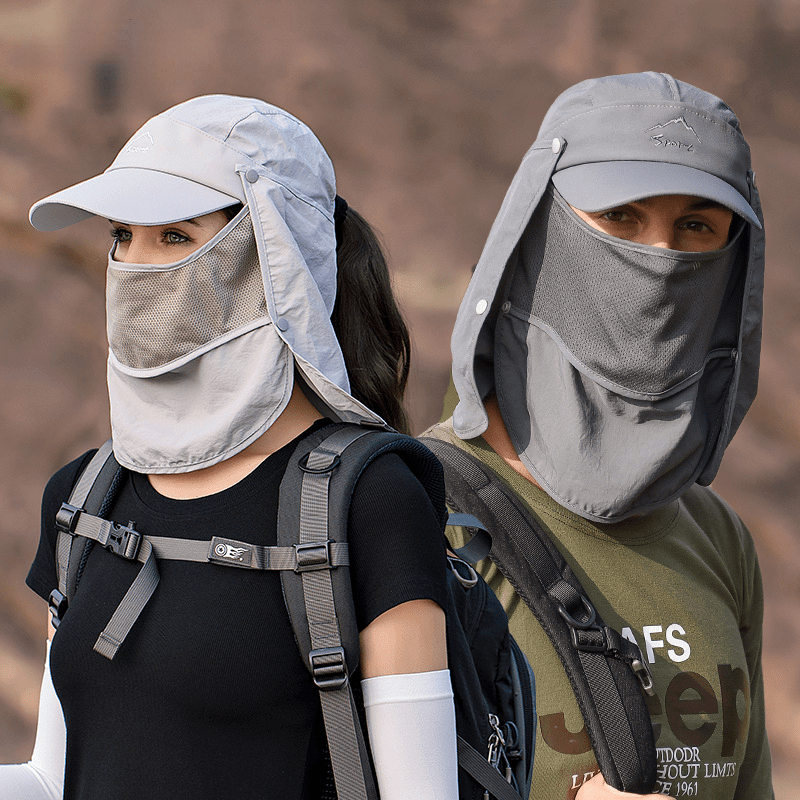 Sun Cap Boonie Hat with Removable Face Shield for Outdoor Protection