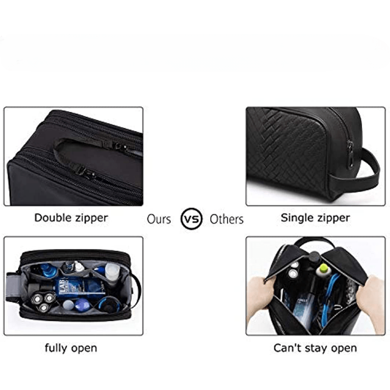 Men's Travel Toiletry Bag Water Resistant Shaving Organizer