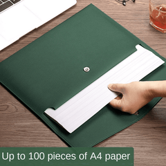 Business Waterproof Leather File Bag A4 Paper File Bag