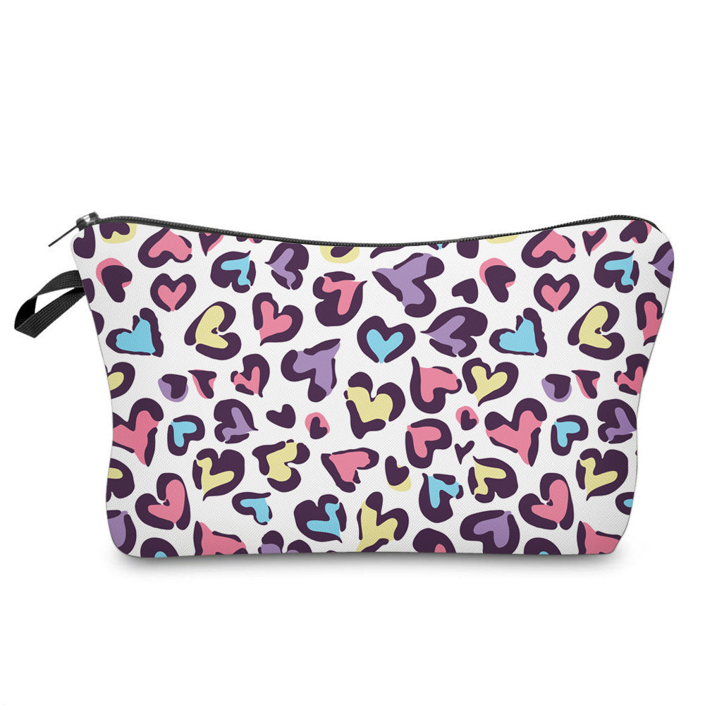 Leopard Pattern Makeup Pouch Zipper Storage Bag