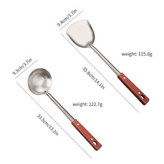 Stainless Steel Cooking Spatula Spoon Kitchen Utensils Anti scalding Handle