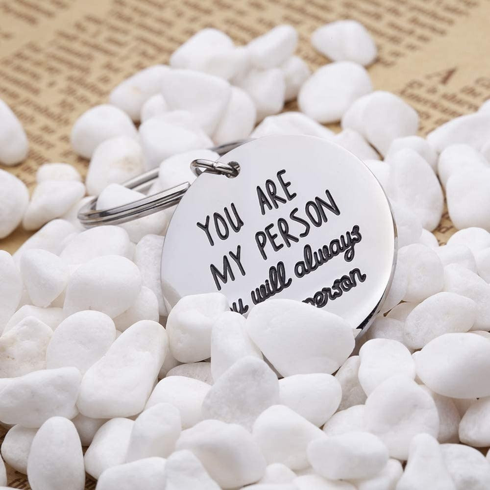 You Are My Person Couples Keychain Gift For Girlfriend Boyfriend