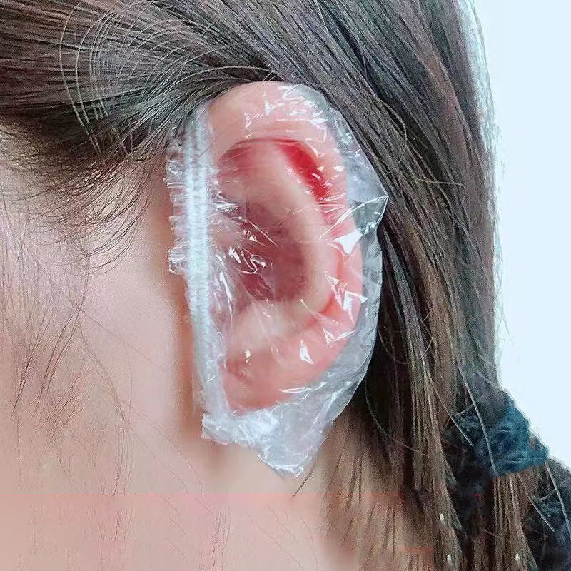 100pcs Waterproof Ear Covers Clear Disposable Ear Protectors