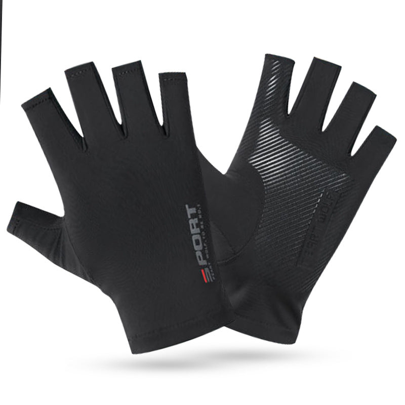 Ice Silk Cycling Gloves Sunscreen Non-slip Quick Dry Gym Fitness Gloves