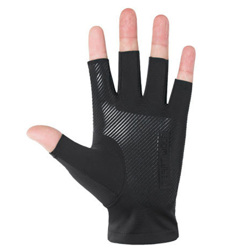 Ice Silk Cycling Gloves Sunscreen Non-slip Quick Dry Gym Fitness Gloves