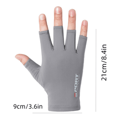 Ice Silk Cycling Gloves Sunscreen Non-slip Quick Dry Gym Fitness Gloves