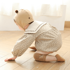 Kids Cotton Knee Pads & Socks Set Non Slip Floor Socks