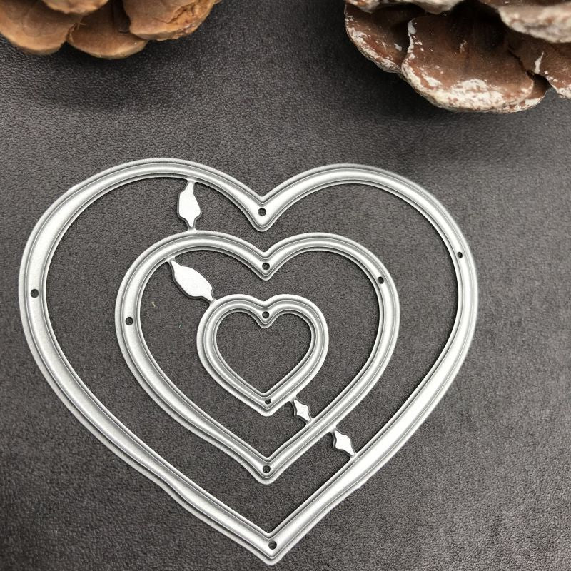 Metal Cutting Die Stencil Heart Ring Frame for Card Scrapbooking DIY Album