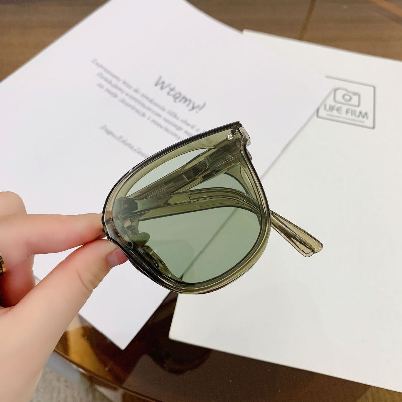 Square Foldable Sunglasses For Women Men Lightweight Jelly UV400 Sun Shades