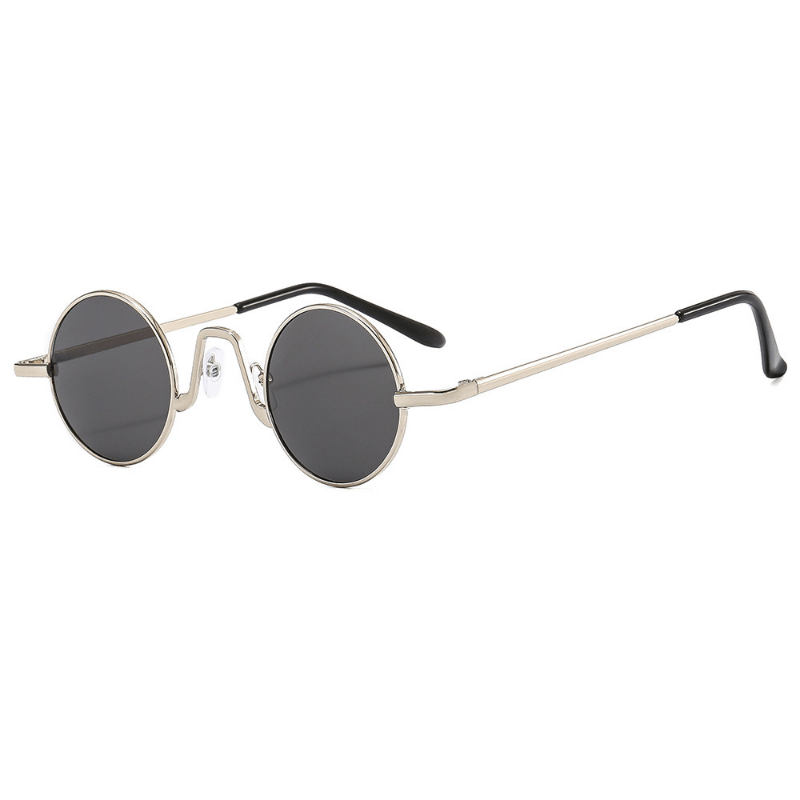 Round Metal Sunglasses Vintage Punk Tinted UV400 Sun Shades