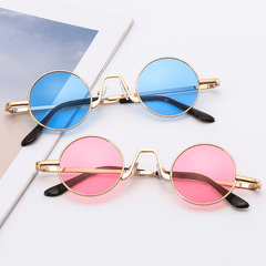 Round Metal Sunglasses Vintage Punk Tinted UV400 Sun Shades