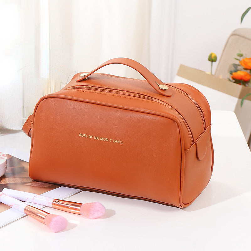Waterproof Pocket Cosmetic Bag Double Zipper Makeup Bag