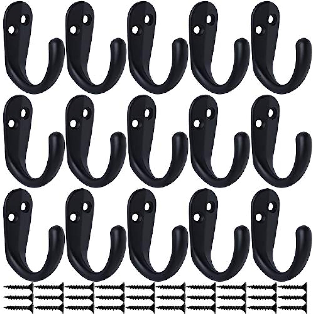8pcs Wall-mounted Coat Hooks Single Hook with Screws for Bags Hats Scarves Cups