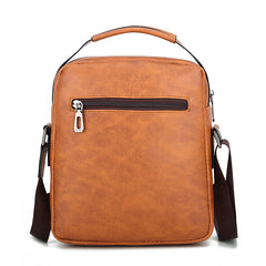 Men's Vintage PU Leather Crossbody Bag Casual Shoulder Bag