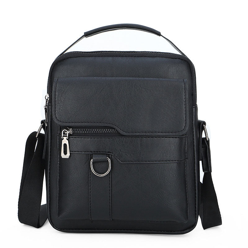 Men's Vintage PU Leather Crossbody Bag Casual Shoulder Bag