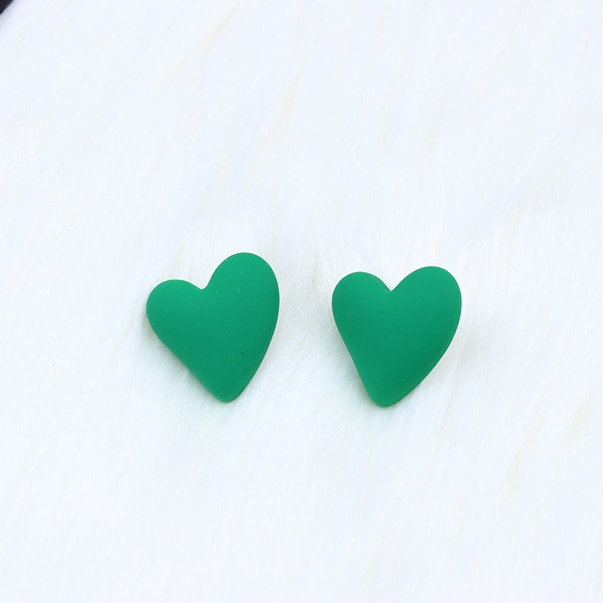Summer Candy Heart Stud Earrings Classic Style Resin Jewelry