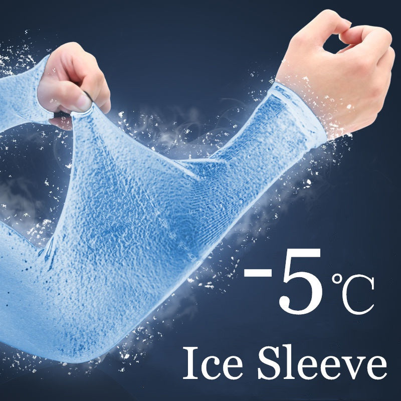 Ice Silk Arm Sleeves UV Protection Hand Cover for Outdoor Sports