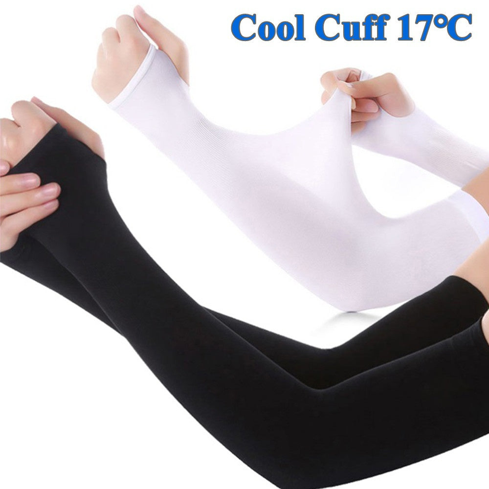 Ice Silk Arm Sleeves UV Protection Hand Cover for Outdoor Sports