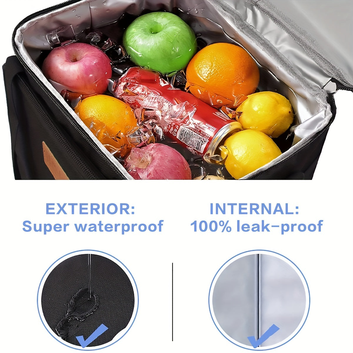 Rectangle Lunch Bag Insulated Lunch Bag Work Office Picnic Leak Proof Lunch Box