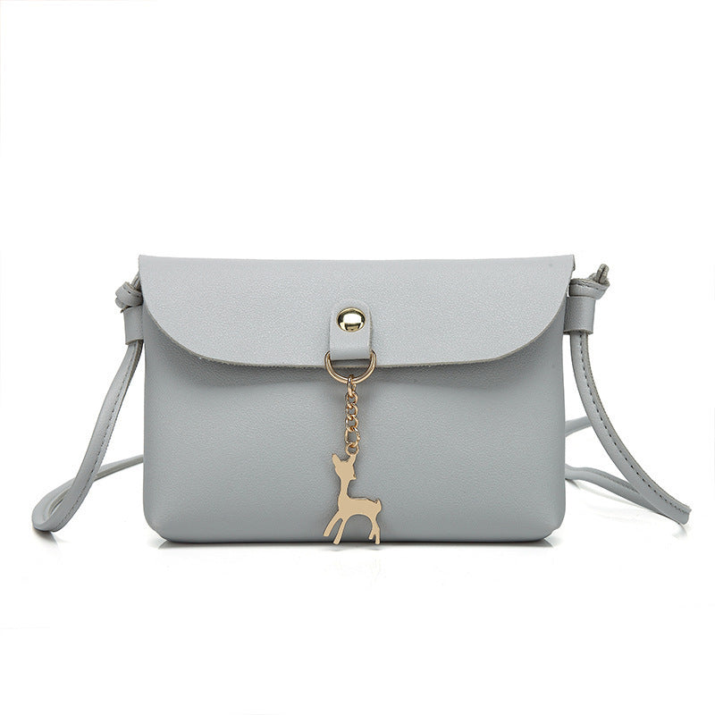 Deer Pendant Crossbody Bag for Girls
