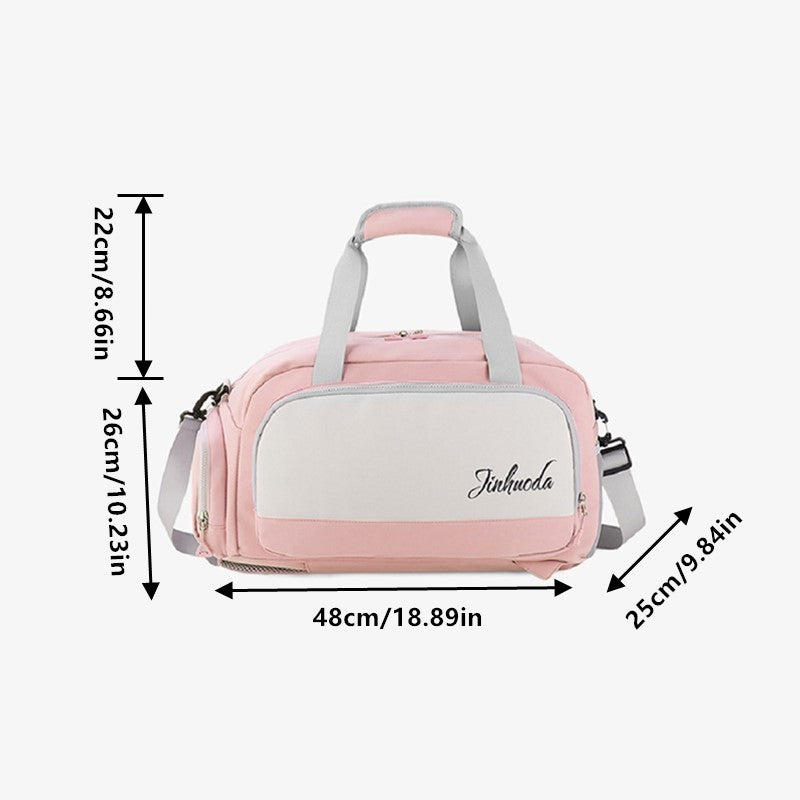 Colorblock Sports Bag with Large Capacity