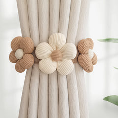 1pc Flower Pattern Curtain Tieback No Drilling