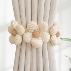 1pc Flower Pattern Curtain Tieback No Drilling
